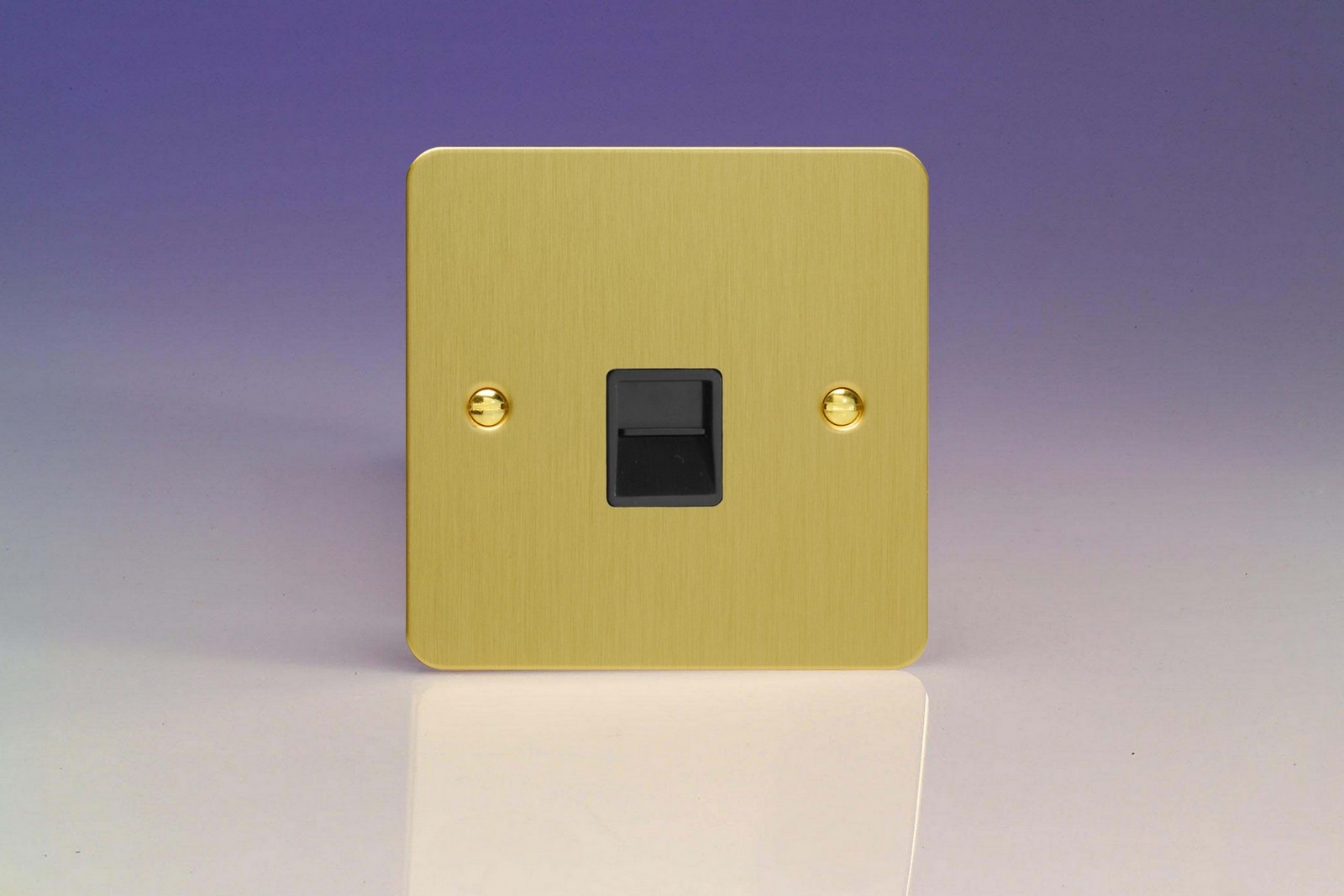 Varilight Ultraflat Brushed Brass 1 Gang Telephone Slave Extension Socket Switch Socket And 7091