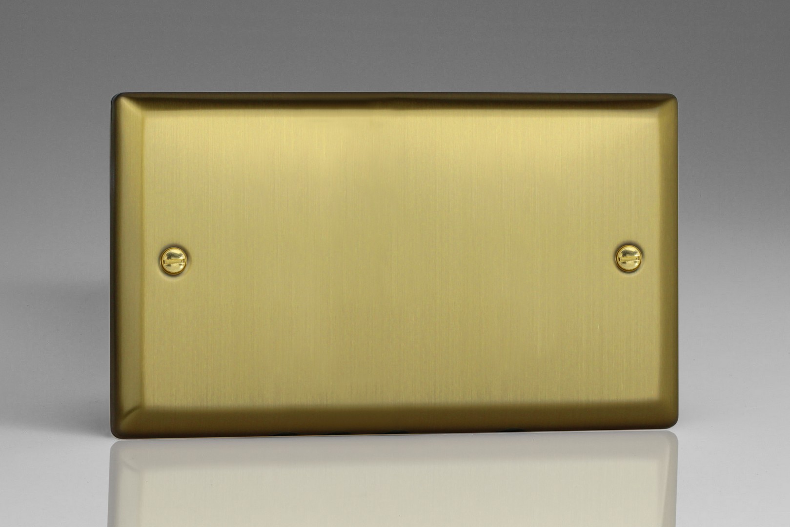 Varilight Urban Brushed Brass Double Blank Plate - Switch Socket and ...